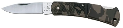 Caliber Lockback Pocket Knife, Stainless Steel/camo Zytel, 3-in. Length Closed