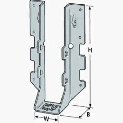 Face Mount Joist Hanger, G185, Zmax, 2 X 10 In.