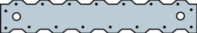 Strap Tie, 20 Gauge, Zinc, 2-1/16 X 12-13/16 In.