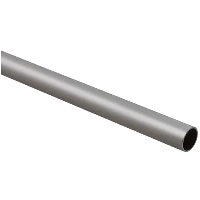 Steel Closet Rod, Satin Nickel, 8 Ft.