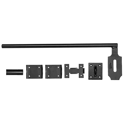 Lockable Cane Bolt, Heavy-duty, Black, 5/8 X 18 In.