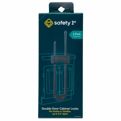 Cabinet Slide Lock, Gray, 2-pk.