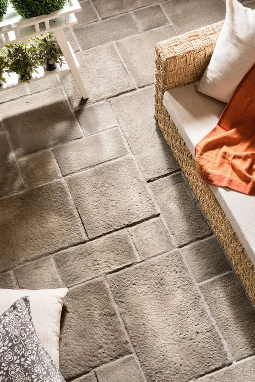 Sienna Ash Gray Manufactured Stone Pavers Pattern F01as - Livfloors Collection