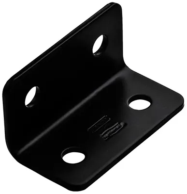 Corner Brace, Black Steel, 3 In.