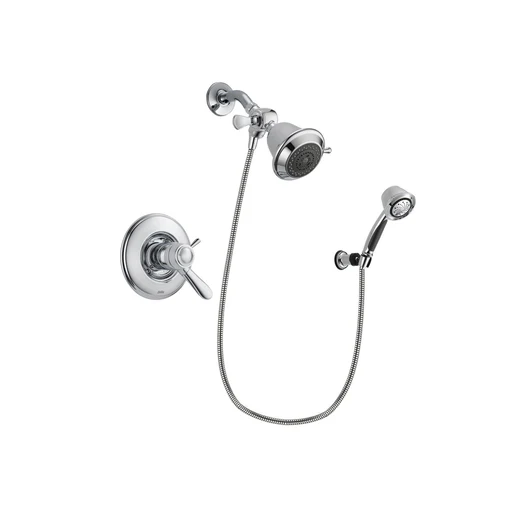 Delta Lahara Chrome Shower Faucet System W/ Shower Head And Hand Shower