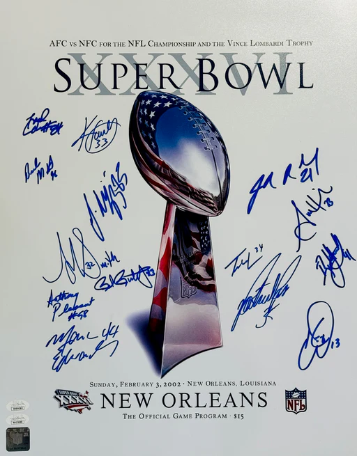 Super Bowl Xxxvi Autographed 16x20 Photo (jsa)