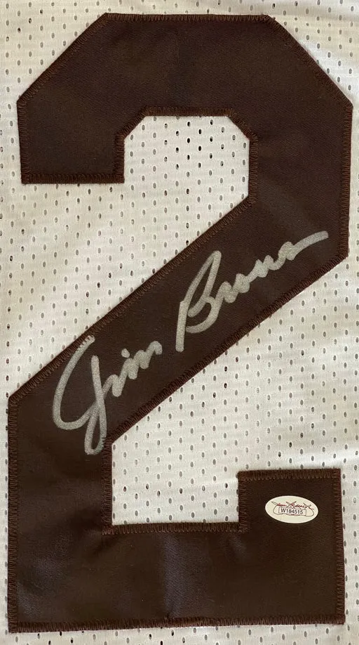Jim Brown Autographed Cleveland Browns White Jersey (jsa)