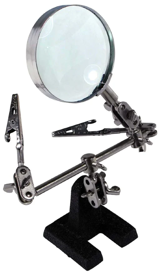 Adjustable Helping Hand With Magnifying Glass, Holds Your Pcbs And Projects In An Exact Position