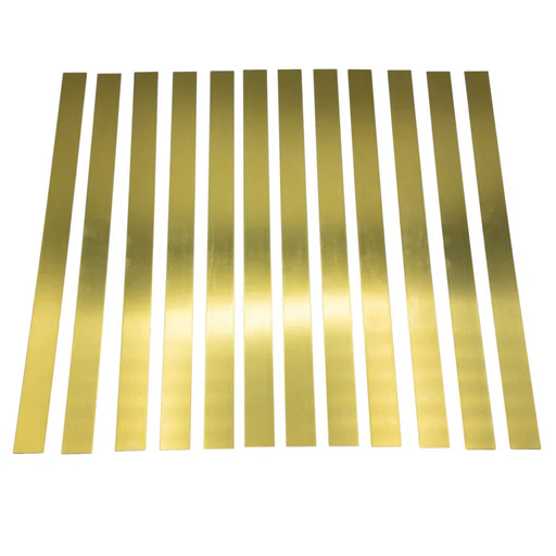 Brass Strip: 0.064" Thick X 3/4" Wide X 12" Long (12 Pieces)