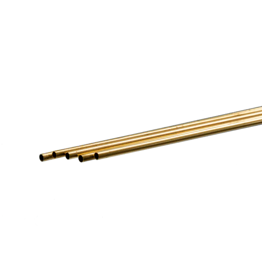 Round Brass Tube: 3.5mm Od X 0.225mm Wall X 1 Meter Long (5 Pieces)