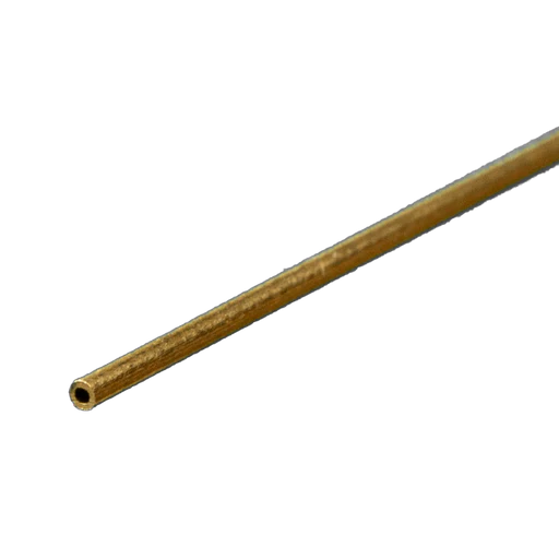 Round Brass Tube: 1/32" Od X .006" Wall X 12" Long (1 Piece)