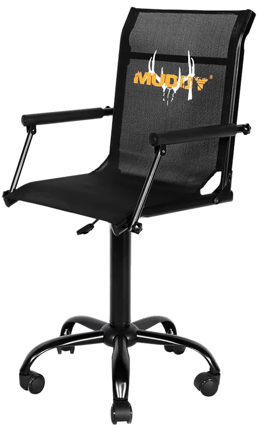 Muddy Swivel Roller Chair, 360-degree Rotating Hunting Seat, Height Adjustable Flex-tek