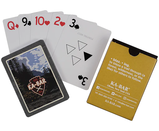Ka-bar Water-resistant Playing Cards Deck, White Pvc Trail Markers, Textured, 9914