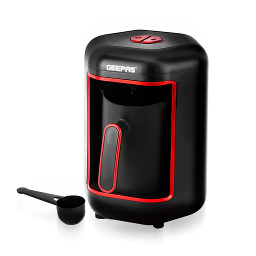 4-cup Black & Red Automatic Turkish Coffee Machine