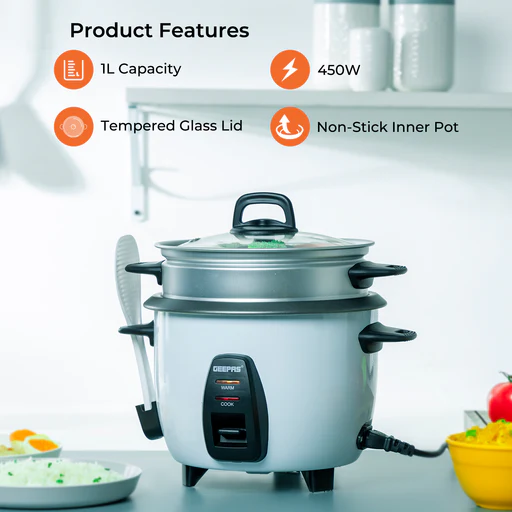 3-in-1 Rice Cooker And Steamer 1l