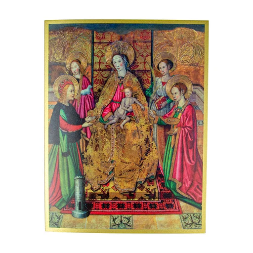 Virgin & Child W & St Ines & St Barbara C-size Boxed Christmas Cards - 15 Cards And Envelopes
