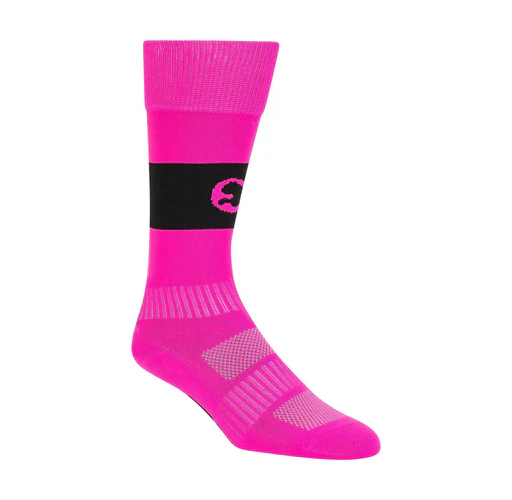 Over The Knee Athletic Socks - Pink/black - Size S
