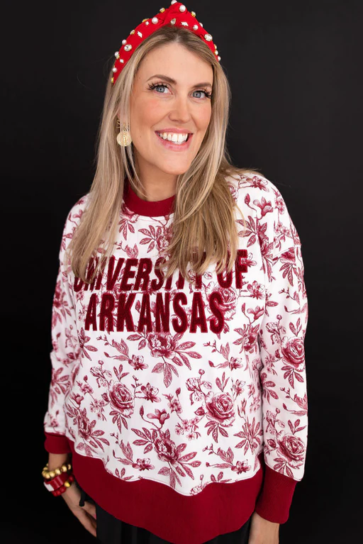 Arkansas Floral Toile Sweatshirt