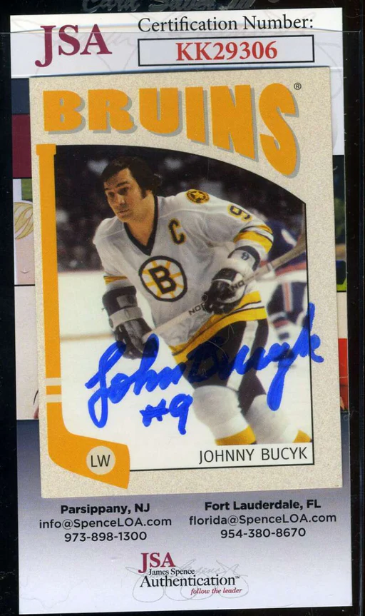 Johnny Bucyk Jsa Coa Hand Signed 2005 In The Game Autograph