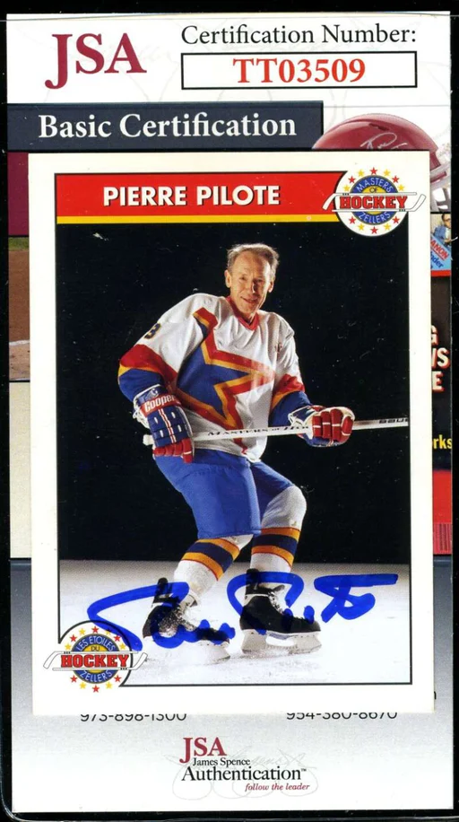 Pierre Pilote Jsa Coa Autograph 1994 Zellers Signed Hockey