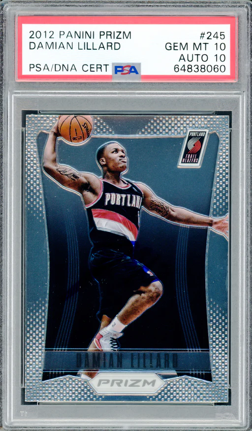 Damian Lillard Autographed 2012 Panini Prizm Rc Psa 10 Gem 10 Auto Psa/dna