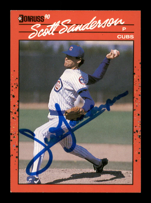 Scott Sanderson Autographed Signed 1990 Donruss Card 647 Chicago Cubs