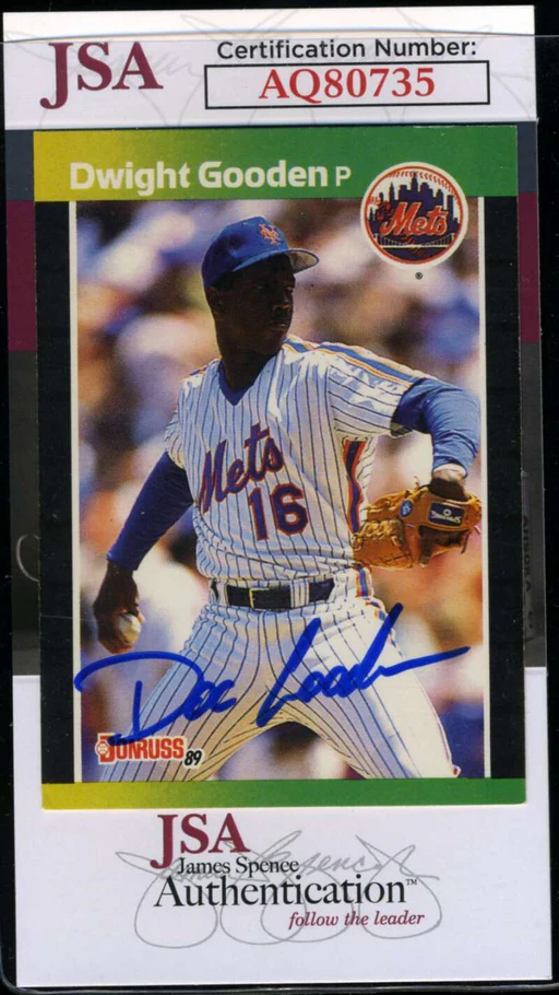 Dwight Gooden Jsa Coa Signed 1989 Donruss Autograph