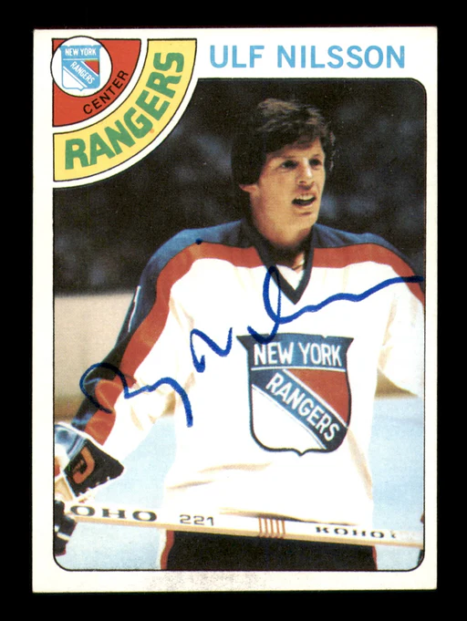 Ulf Nilsson Autographed Signed 1978-79 Topps Card #255 New York Rangers