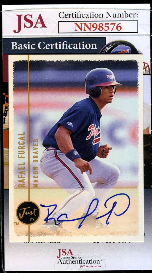 Rafael Furcal Jsa Coa Autograph 1999 Just Minors Rookie Hand Signed