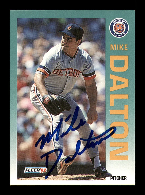 Mike Dalton Autographed Signed 1992 Fleer Rookie Card #131 Detroit Tigers