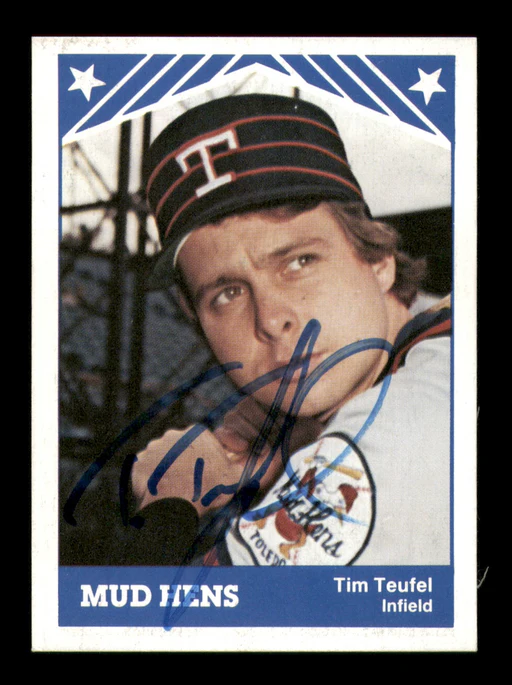 Tim Teufel Autographed Signed 1983 Tcma Rookie Card #16 Toledo Mud Hens