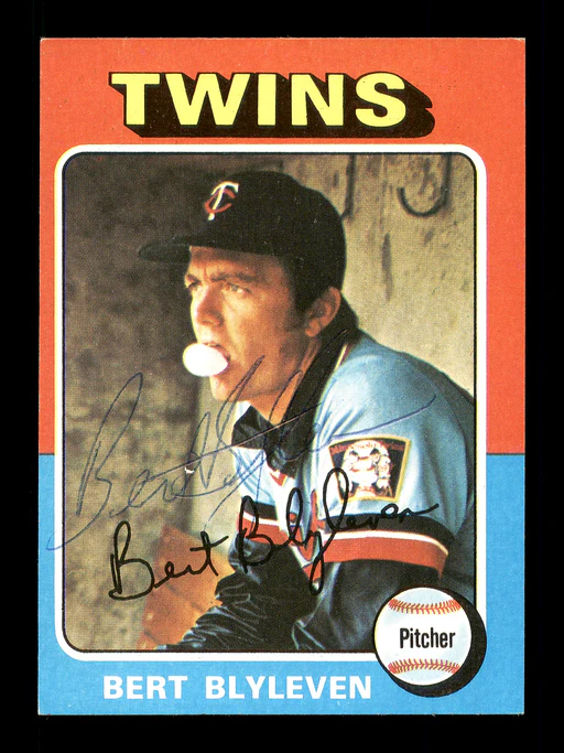 Bert Blyleven Auto Autographed Signed 1975 Topps Card #30 Minnesota Twins 168313