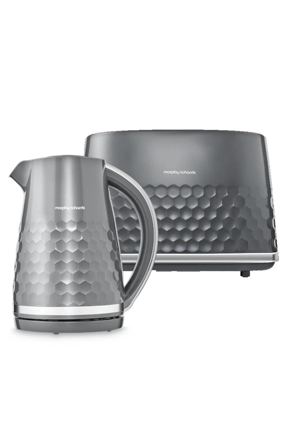 Grey Morphy Richards Hive Kettle And Toaster Set