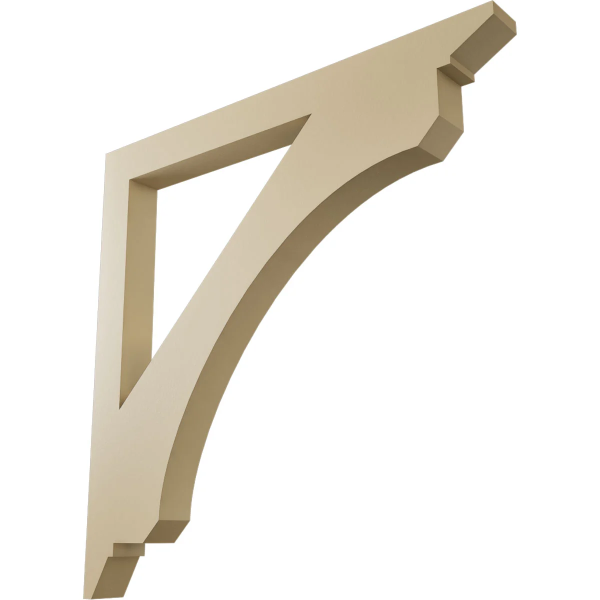 Signature Urethane Bracket, Legacy Style, Coastal Ends, 3 1/2"w X 40"d X 40"h, Primed Tan