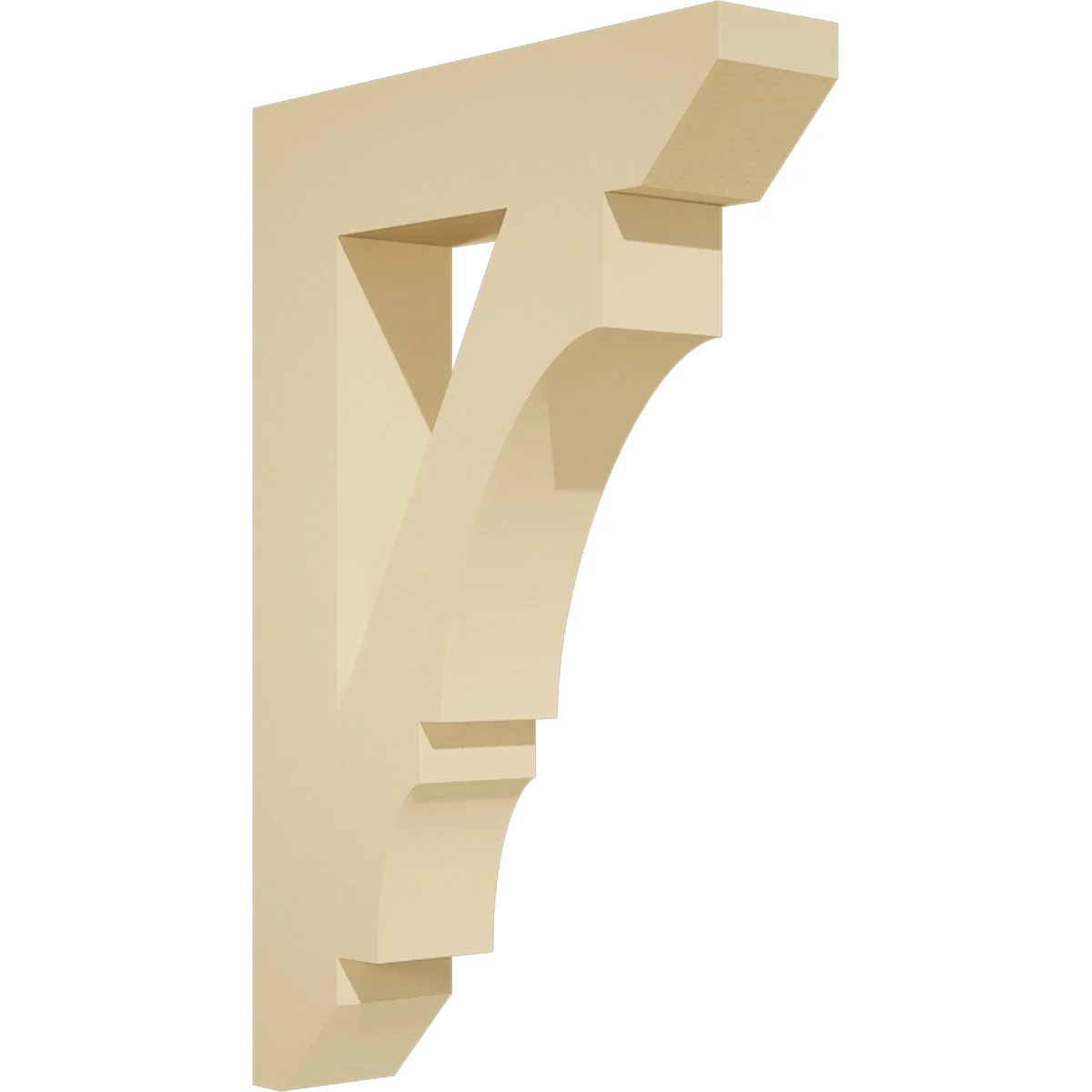 Signature Urethane Bracket, Balboa Style, Slat Ends, 5 1/2"w X 26"d X 38"h, Primed Tan