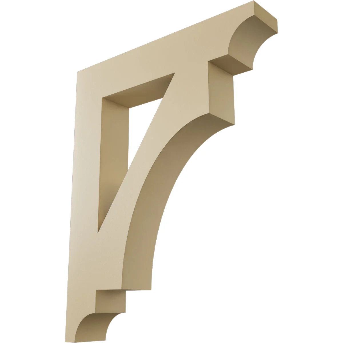 Signature Urethane Bracket, Westlake Style, Cove Ends, 5 1/2"w X 30"d X 38"h, Primed Tan
