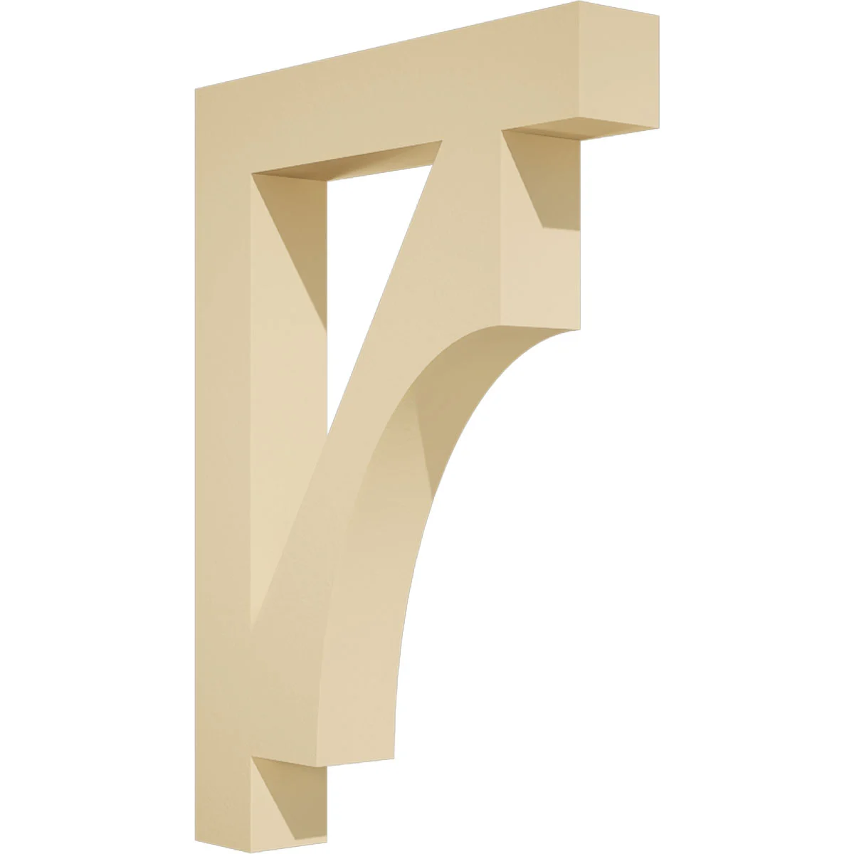 Signature Urethane Bracket, Westlake Style, Block Ends, 5 1/2"w X 32"d X 44"h, Primed Tan