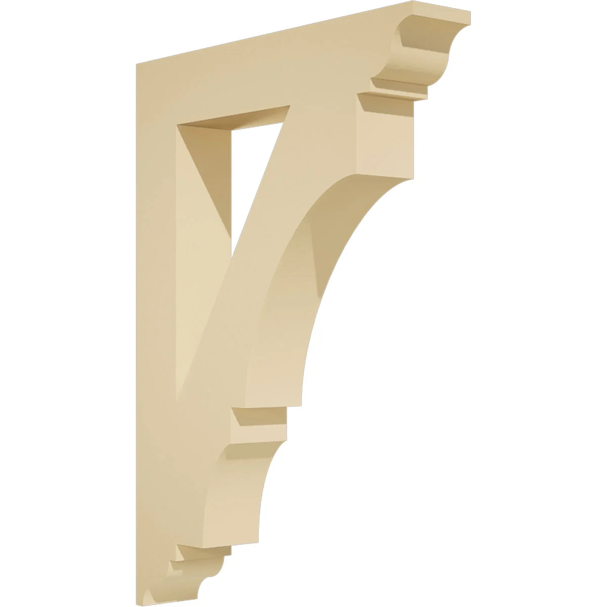 Signature Urethane Bracket, Balboa Style, Traditional Ends, 5 1/2"w X 32"d X 44"h, Primed Tan