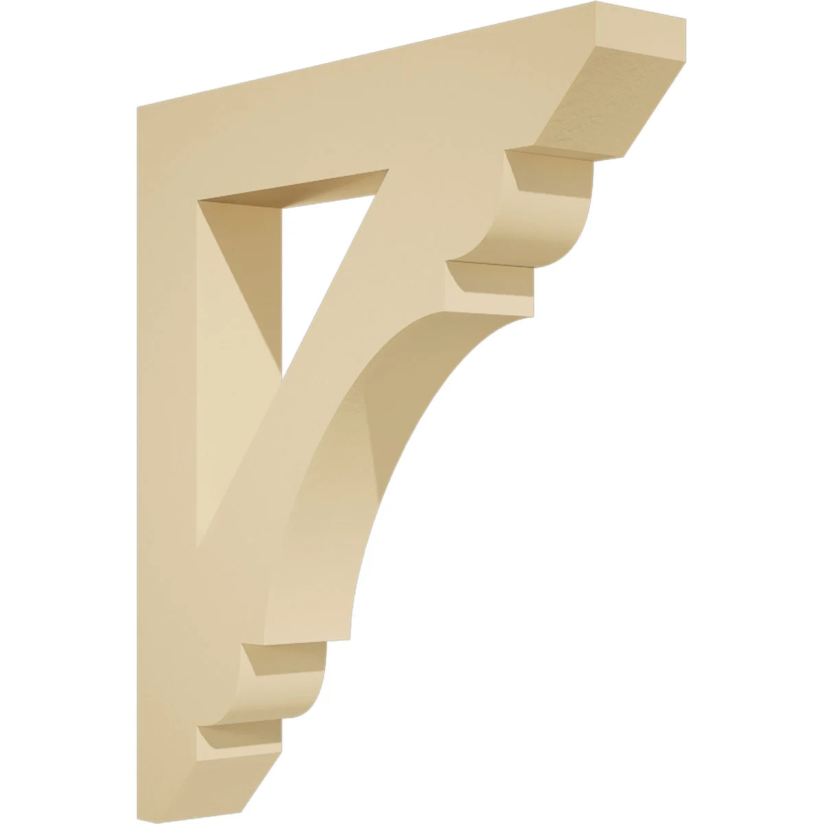 Signature Urethane Bracket, Olympic Style, Slat Ends, 5 ½"w X 34"d X 38"h, Primed Tan