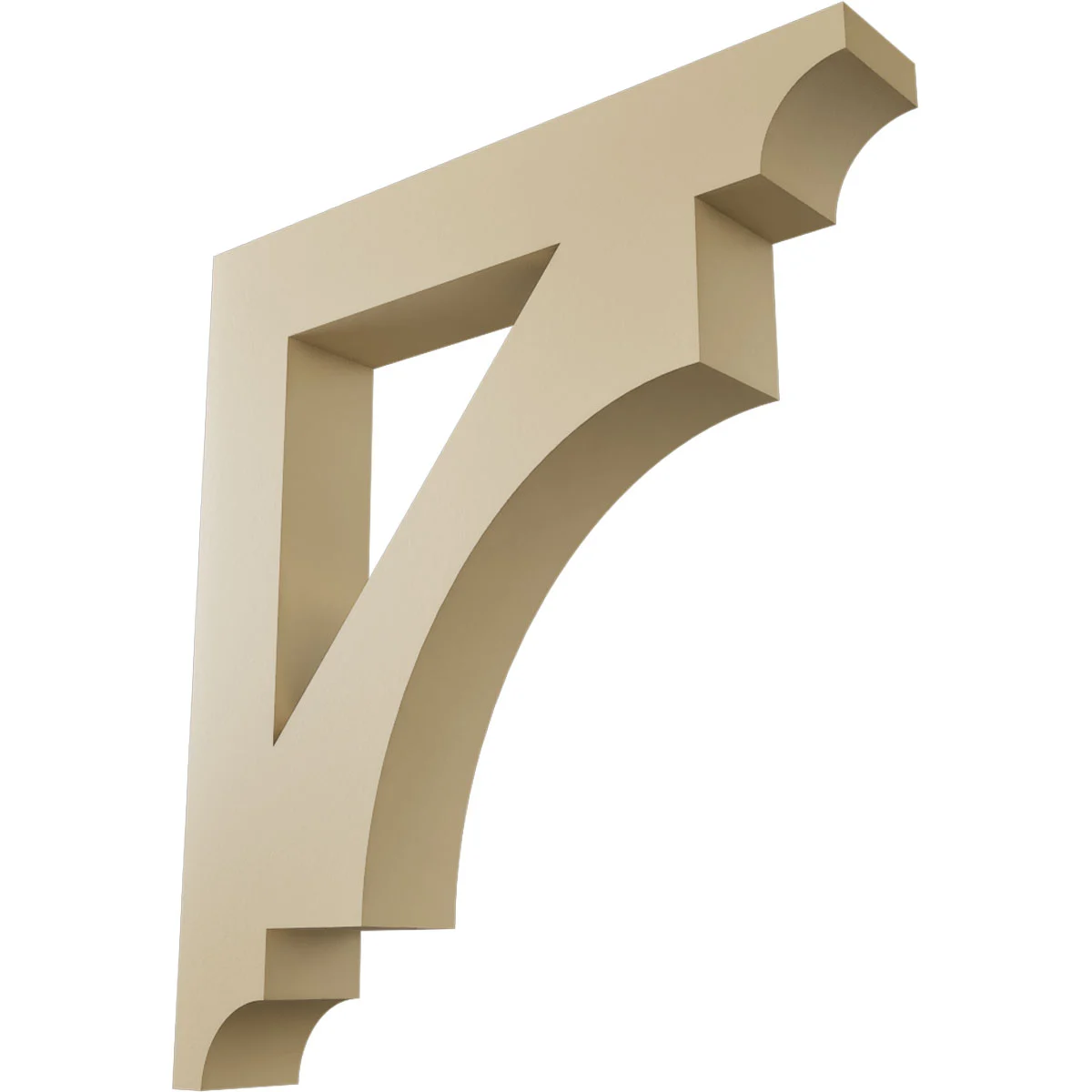 Signature Urethane Bracket, Westlake Style, Cove Ends, 5 1/2" W X 34" D X 38" H, Primed Tan