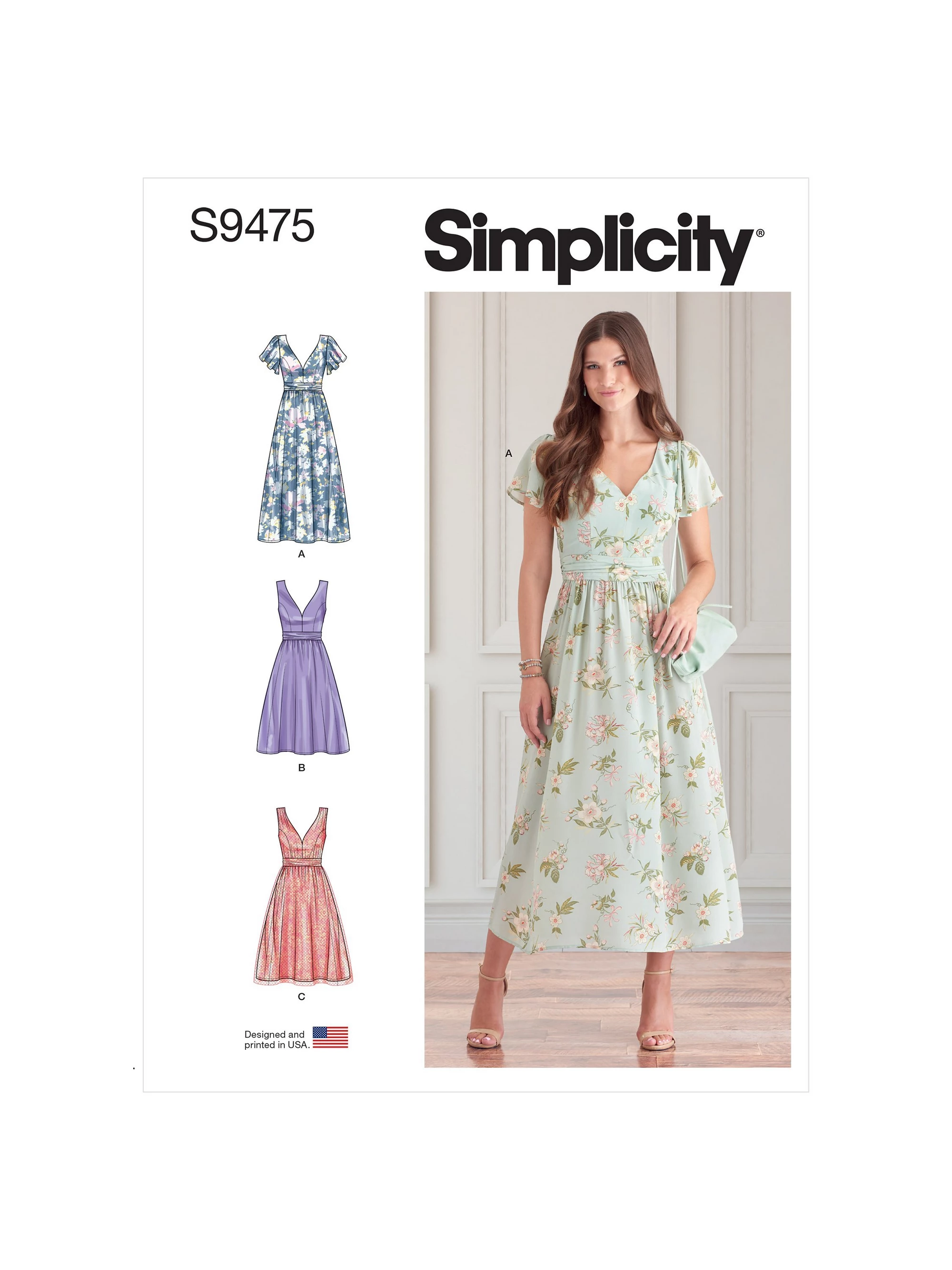 Simplicity Misses' Sweetheart Neckline Dresses Sewing Pattern, S9475
