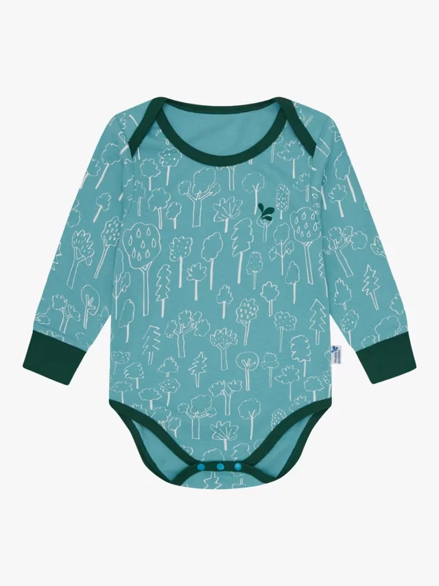 Muddy Puddles Baby Forest Thermal Bodysuit, Turquoise Forest, 6‑12 Months