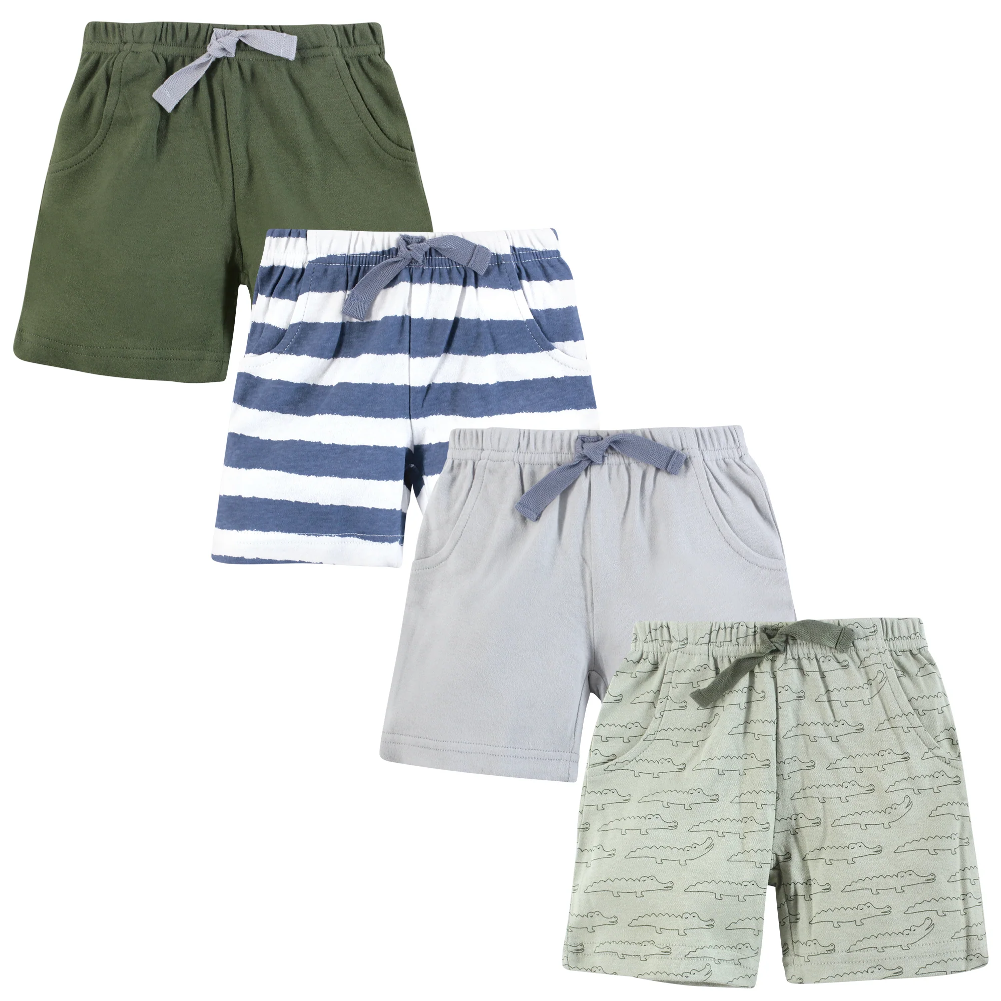 Hudson Baby Shorts Bottoms 4-pack Alligator 2 Toddler