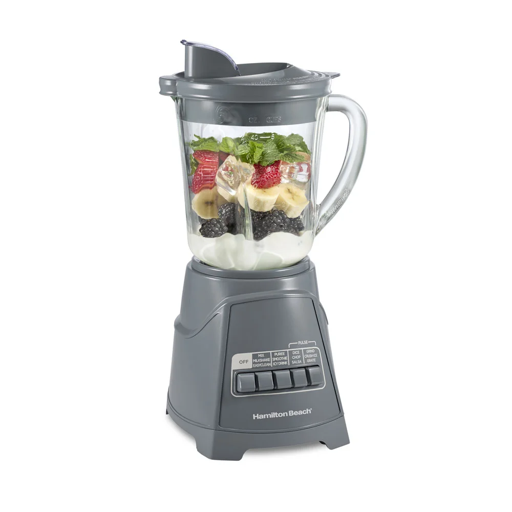 Hamilton Beach Wave Action 40‑oz 12‑speed Countertop Blender (grey)