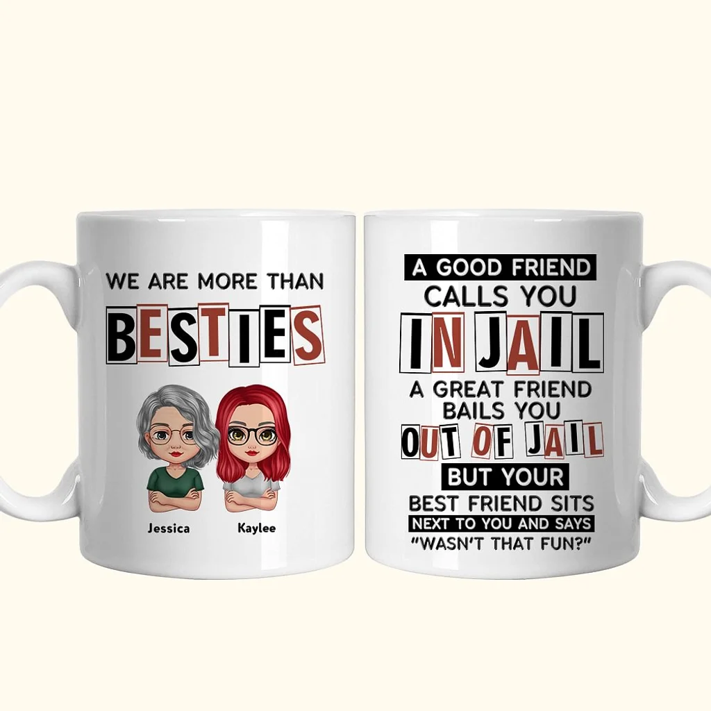 Personalised We Are More Than Besties Ceramic Mug Bff Friendship Gifts For Women
