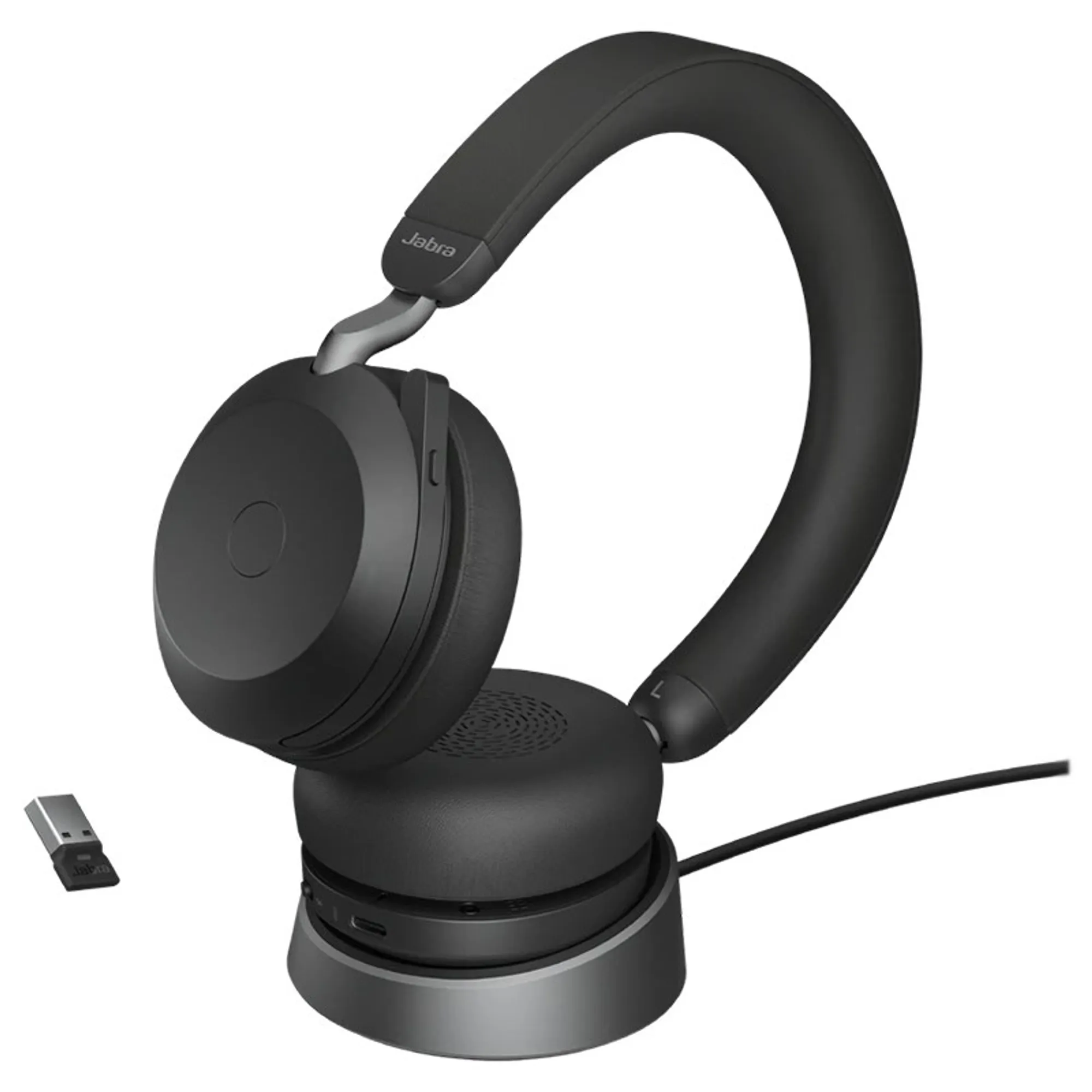 Jabra Evolve2 75 Uc Anc Stereo Bluetooth Headset (usb Dongle + Charging Stand)