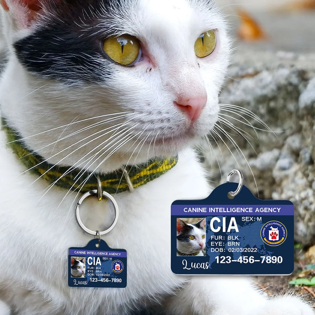 Gepersonaliseerde Acryl Huisdier Foto Id Tag Met Teksten Verjaardag Gift Voor Hond Kat Huisdier Eigenaar - Callie