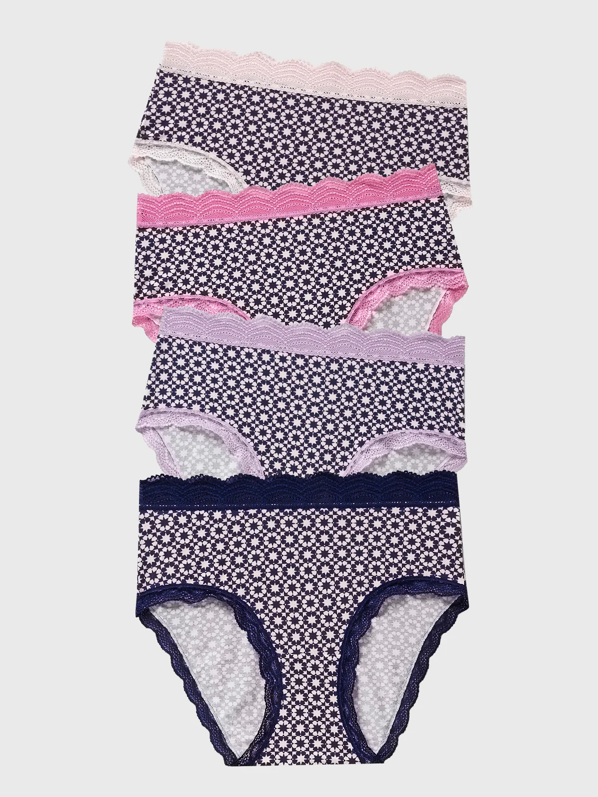 High Rise Knicker Four Pack Mosaic Nights