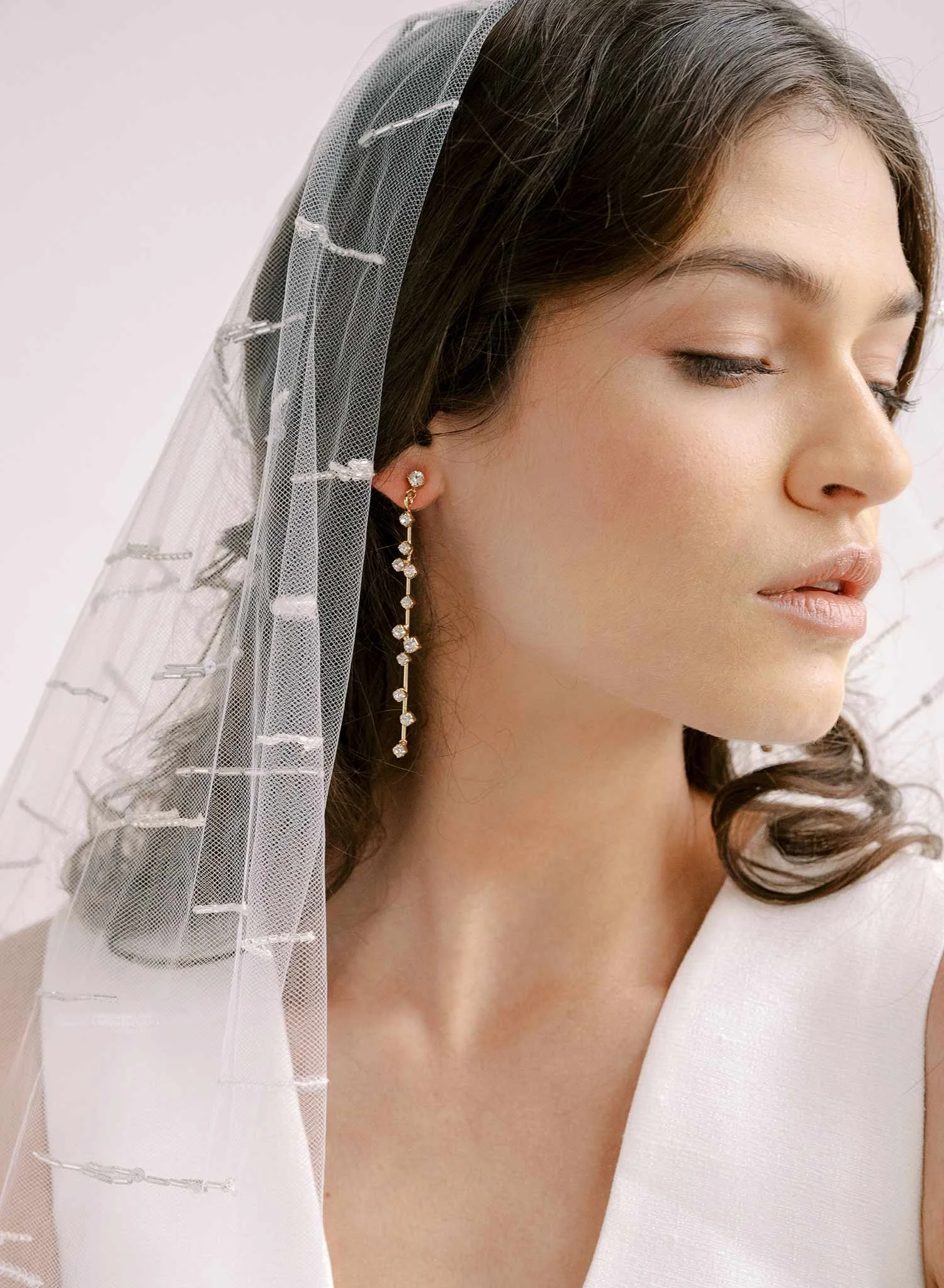 Crystal Droplets Linear Earring Style 2302