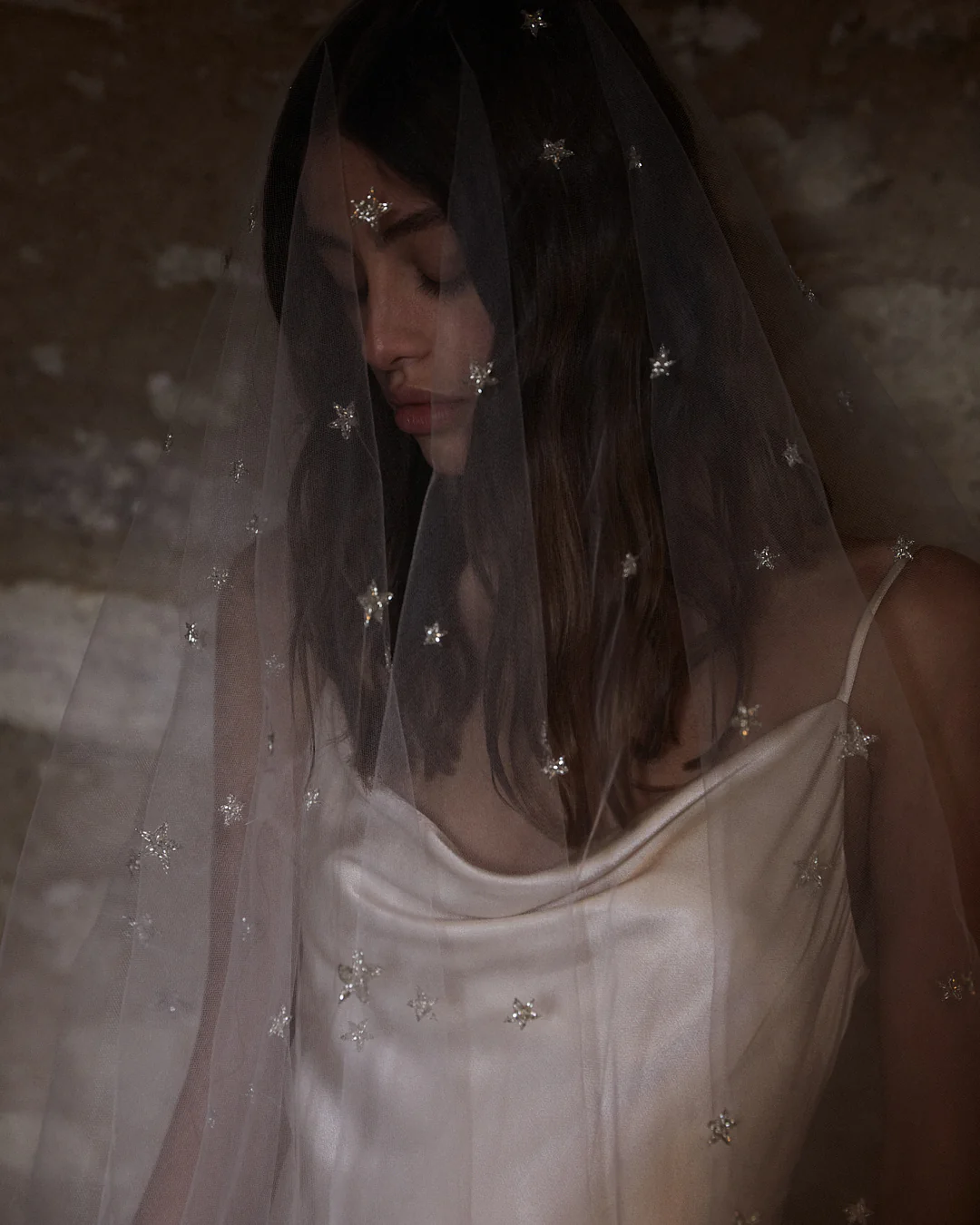 Celestial Star Beaded Veil